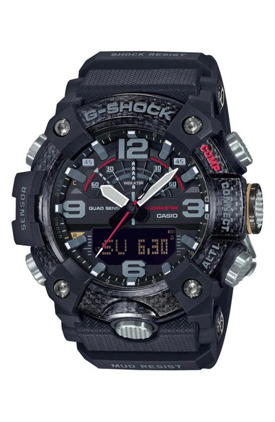 G-shock Men's Analog-digital Connected Mudmaster Black Resin Strap Watch 53.1mm In Black
