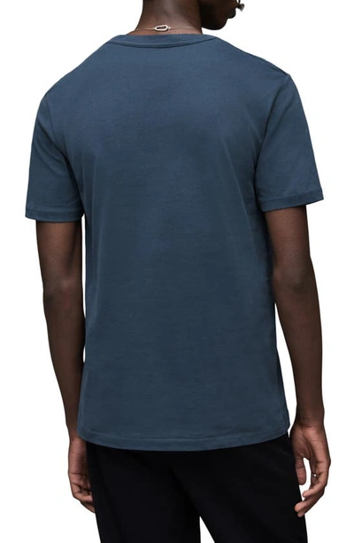 Shop Allsaints Brace Tonic Crewneck T-shirt In Windy Blue