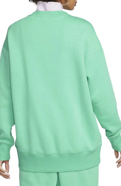 Shop Nike Sportswear Phoenix Sweatshirt In Light Menta/ Sail