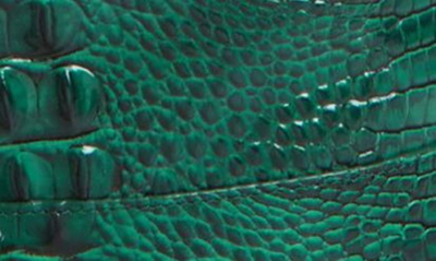 Shop Brahmin Marlowe Croc Embossed Leather Bucket Bag In Emerald