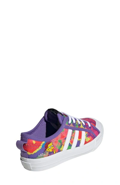 Shop Adidas Originals X The Simpsons Kids' Nizza Sneaker In Black/ White/ Purple