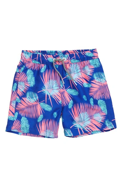 Shop Boardies Kids' Tropicana Swim Trunks In Blue