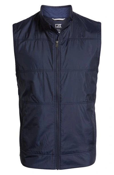 Cutter & Buck Stealth Quilted Vest In Liberty Navy
