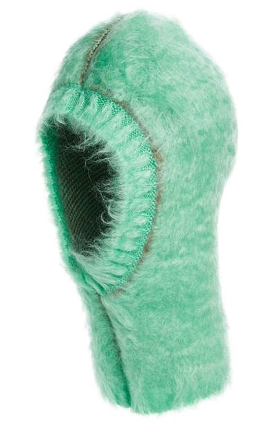 Craig Green Green Brushed Reversible Balaclava In Brown/mint
