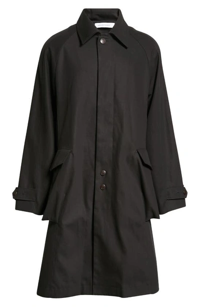 Black Anakazel Trench Coat In Grey