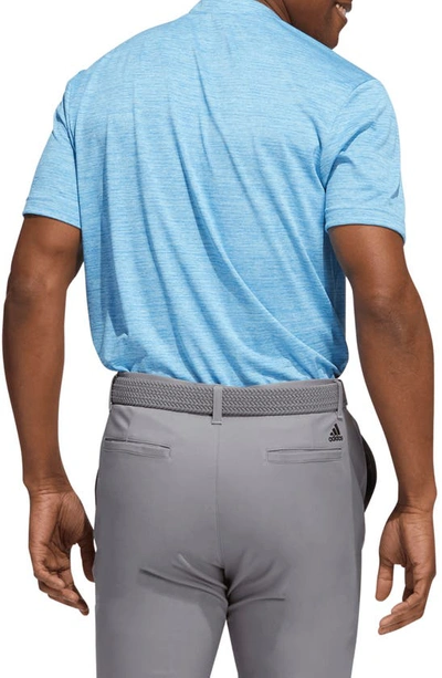 Shop Adidas Golf Recycled Golf Henley In Pulse Blue/ Bliss Blue