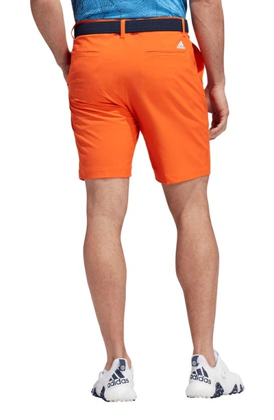 Shop Adidas Golf Ult365 Stretch Golf Shorts In Semi Impact Orange