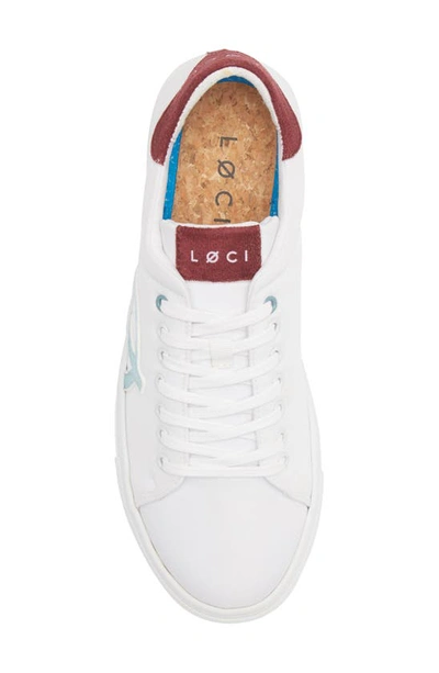 Shop Loci Origin Water Resistant Sneaker In White/ Maroon/ Blue