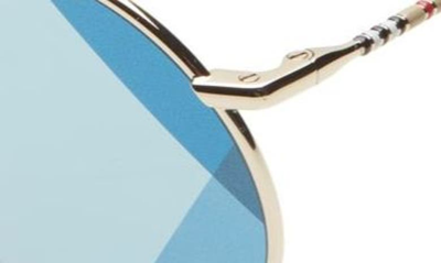 Shop Burberry 61mm Aviator Sunglasses In Blue