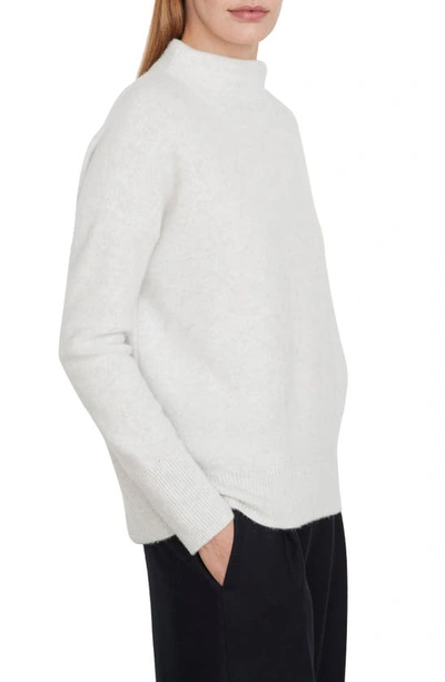 Shop Vince Boiled Cashmere Funnel Neck Pullover In H Pale Iris