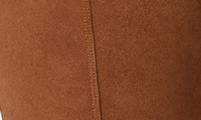 Shop Spanx Faux Suede Flare Pants In Rich Caramel