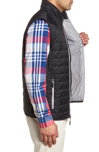 Cutter & Buck Rainier Primaloft Mens Big And Tall Eco Insulated Full Zip Puffer Vest In Black