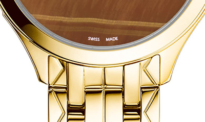 Shop Balmain Flamea Bracelet Watch, 34mm In Gold/ Brown