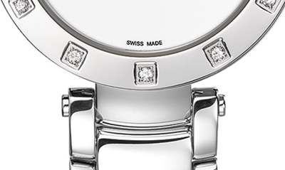 Balmain Women's Swiss Ia Bijou Diamond (1/10 Ct. T.w.) Stainless Steel Bracelet Watch 33mm In Metallic