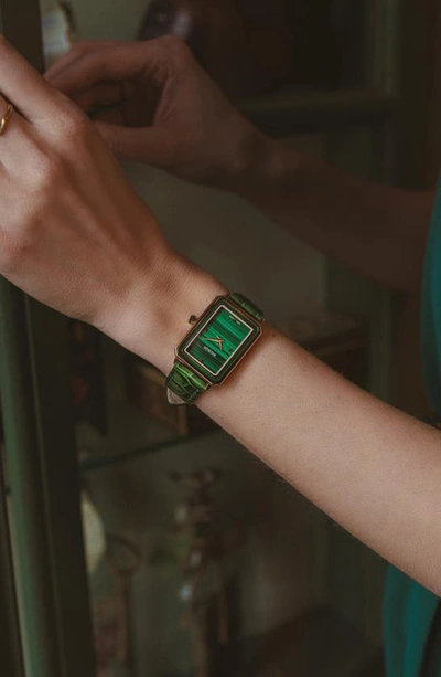 Balmain Watches Eirini Leather Strap Watch, 25mm X 33mm In Green