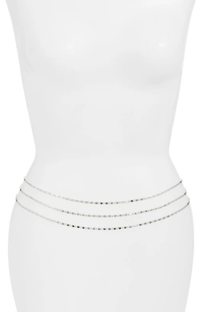 Shop Vidakush Layered Belly Chain In Silver