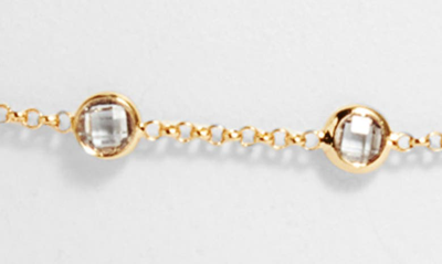 Vidakush Rain Drop Station Anklet In Gold