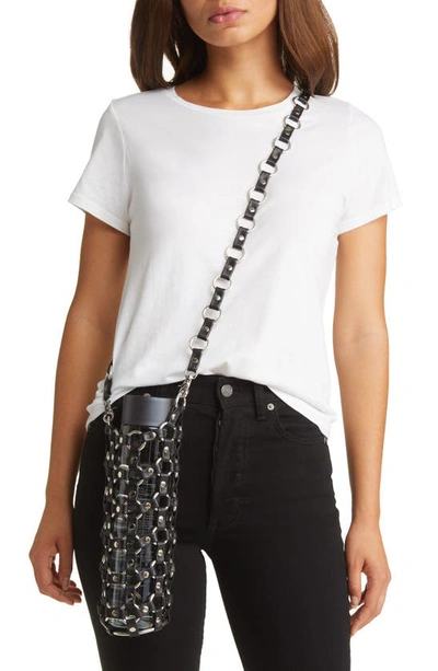 Vidakush Hydration Hero Leather Crossbody Bag In Black