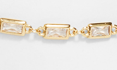 Shop Vidakush Prism Crystal Anklet In Clear/ Gold