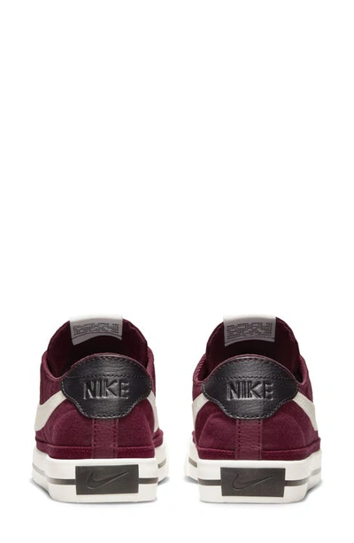 Shop Nike Court Legacy Sneaker In Dark Beetroot/ Sail/ Black