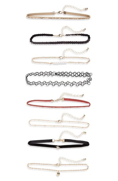 Capelli New York Kids' Set of 8 Assorted Choker Necklaces in Multi