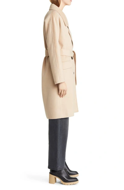 Rails Sloan Belted Wool Blend Overcoat In Sand