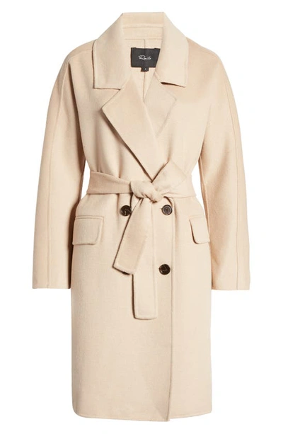 Rails Sloan Belted Wool Blend Overcoat In Sand