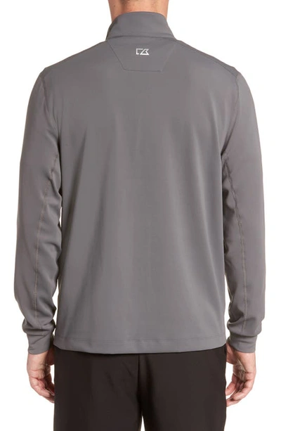 Cutter & Buck Traverse Regular Fit Quarter Zip Pullover In Elemental Grey