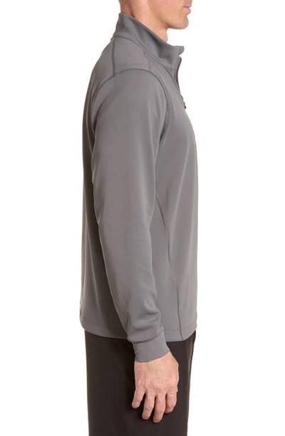 Cutter & Buck Traverse Regular Fit Quarter Zip Pullover In Elemental Grey