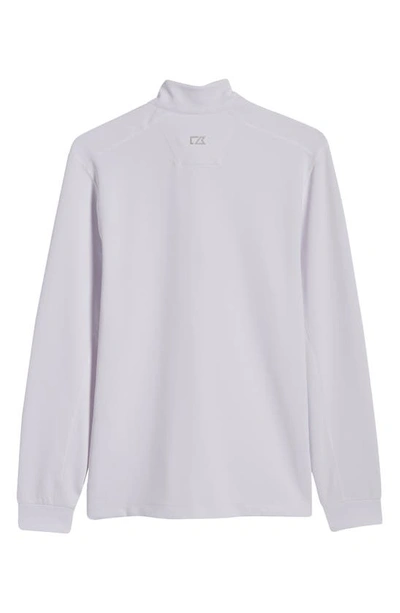 Cutter & Buck Traverse Regular Fit Quarter Zip Pullover In White