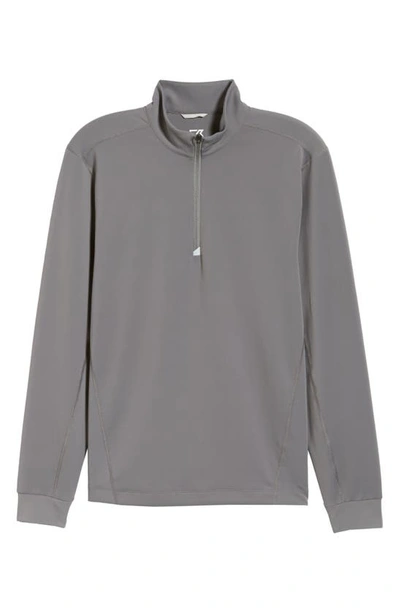 Shop Cutter & Buck Traverse Regular Fit Quarter Zip Pullover In Elemental Grey