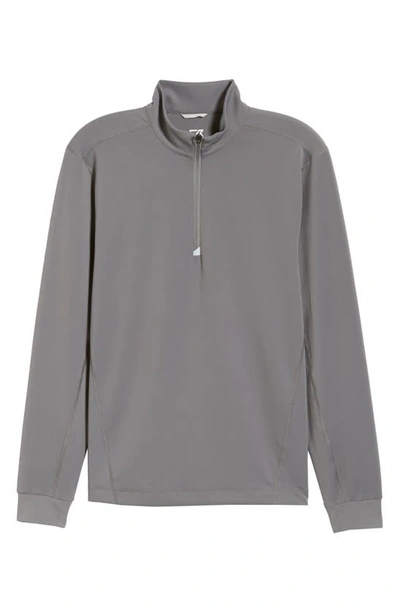 Cutter & Buck Traverse Regular Fit Quarter Zip Pullover In Elemental Grey