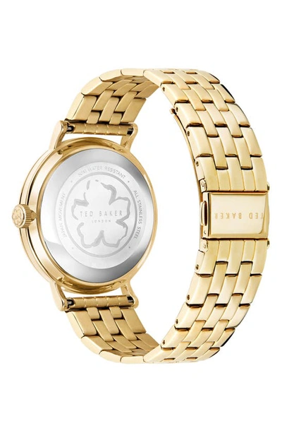 Shop Ted Baker Phylipa Bloom Bracelet Watch, 37mm In Gold/ Multi/ Gold