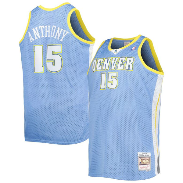 Maillot Carmelo Anthony #15 Denver Nuggets 2003-04 Mitchell & Ness Taille M