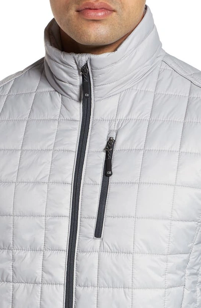 Cutter & Buck Rainier Primaloft Womens Plus Size Eco Insulated Full Zip Puffer Vest In Polished