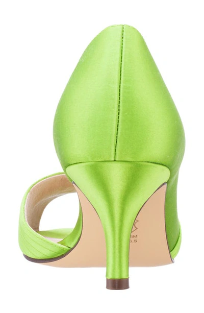 Shop Nina Contesa Open Toe Pump In Lime Lite