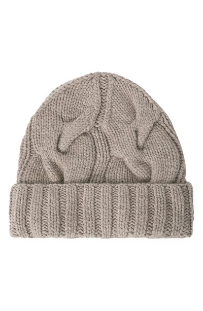 Shop Loro Piana Courchevel Cable Baby Cashmere Beanie In Cord Melange