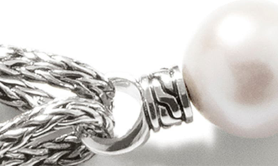John Hardy ‘asli Classic Chain' Freshwater Pearl Sterling Silver Chain Necklace In White