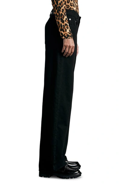 Shop Rag & Bone Featherweight Logan Wide Leg Jeans In Black