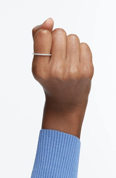 Swarovski Vittore Xl Round Cut Rhodium Plated Ring In Silver-tone | ModeSens