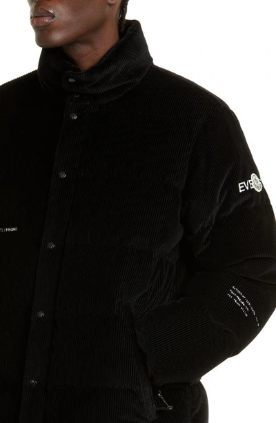 Shop Moncler Genius X Frgmt Donnie Quilted Corduroy Down Jacket In Black