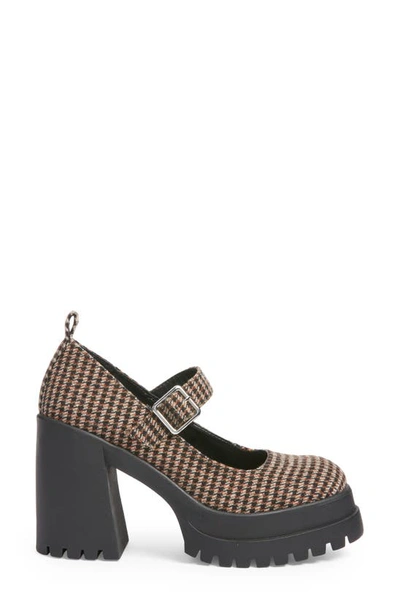 Shop Steve Madden Orsen Platform Mary Jane Pump In Brn Plaid