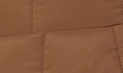 Andrew Marc Astor Quilted Faux Shearling Trim Coat In Sepia