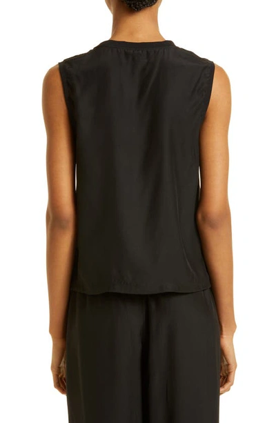 Shop Atm Anthony Thomas Melillo Silk Muscle Top In Black