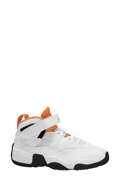 Shop Nike Kids' Jumpman Two Trey Sneaker In White/ Black/ Starfish