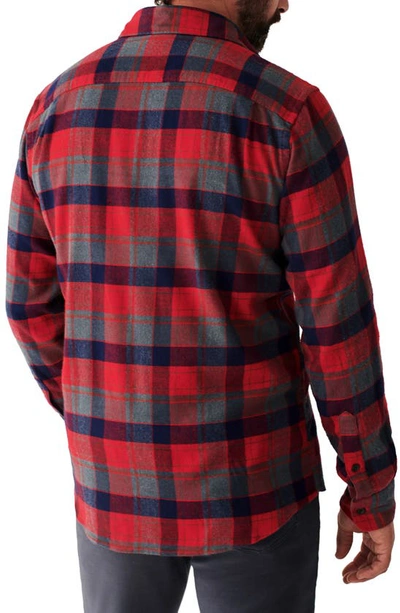 Shop Faherty The Movement Flannel Shirt In Crimson River Plaid