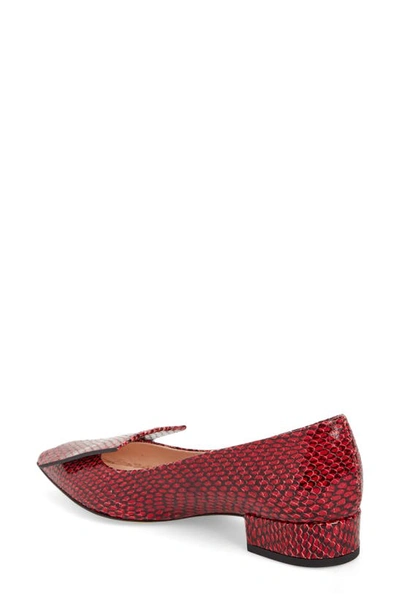 Bells & Becks Allegra Pointed Toe Flat In Deep Red