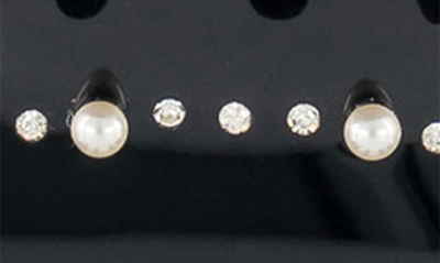 Shop Alexandre De Paris Crystal Imitation Pearl Claw Hair Clip In Black