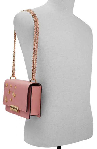 Shop Aldo Dalsby Faux Leather Crossbody Bag In Other Pink