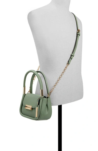 Shop Aldo Heradien Faux Leather Crossbody Bag In Light Green